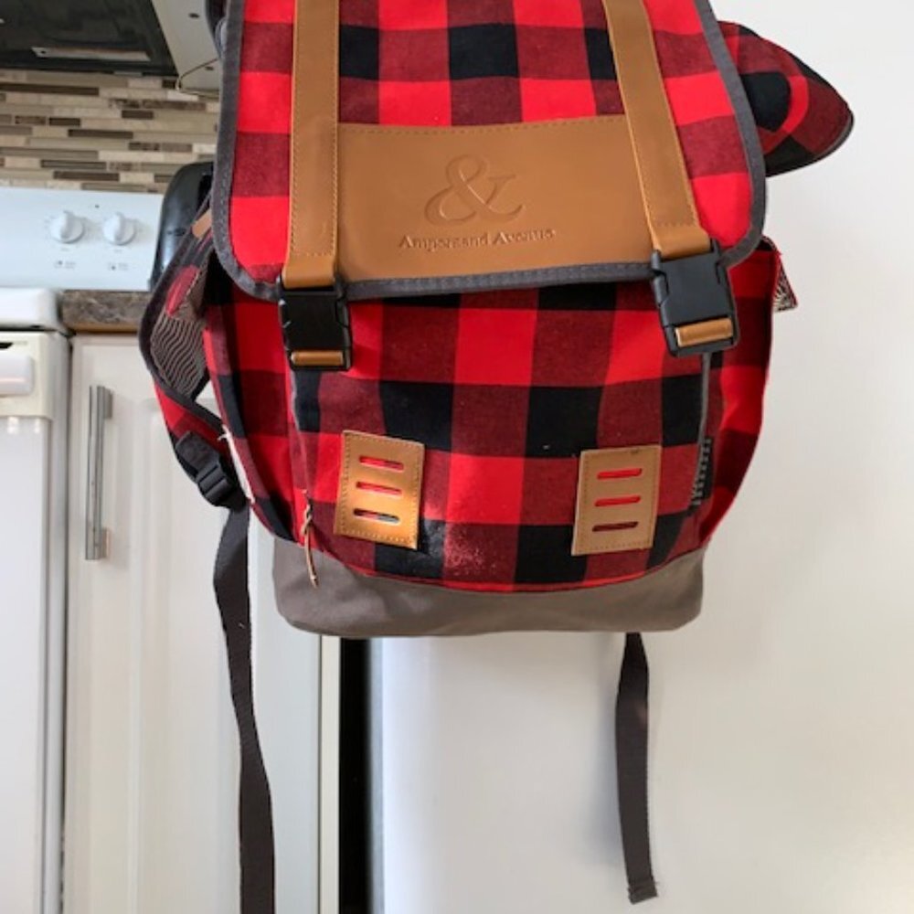 Ampersand Avenue Buffalo check backpack  (15.5W X19L)